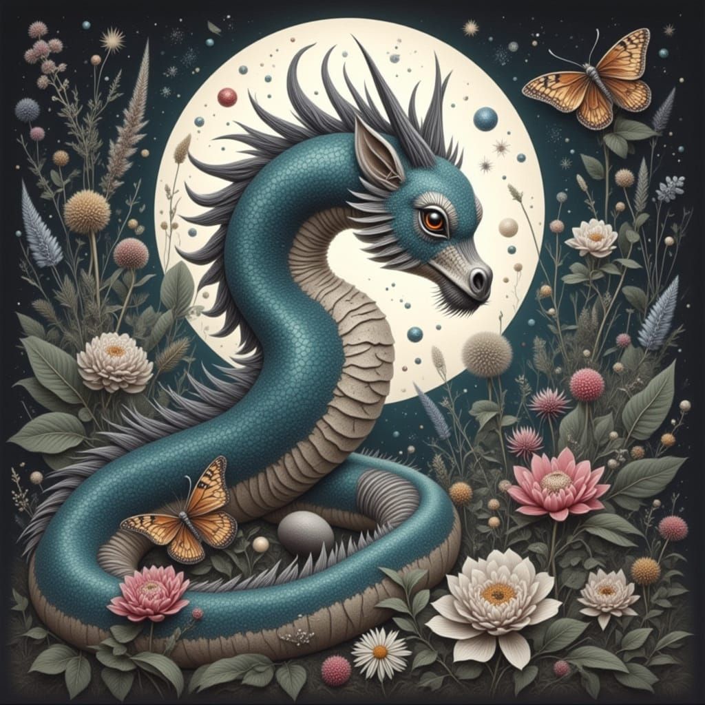 Fluffy Dragon in Shadow