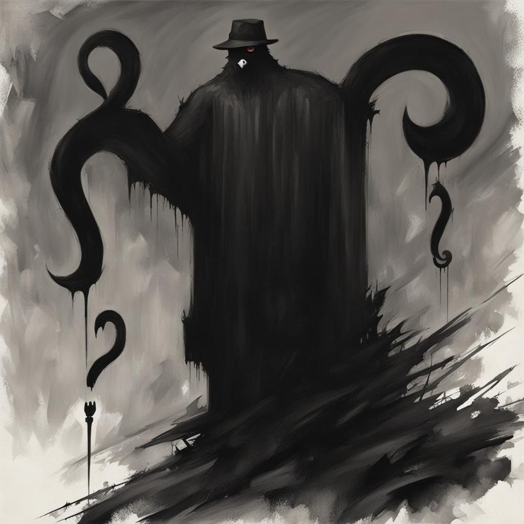 Sinister Question Mark in Fantasy Art Style