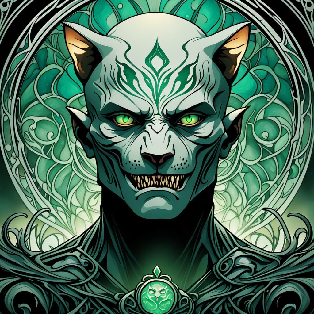 Mysterious Dark Fantasy Figure Emanates Ethereal Aura