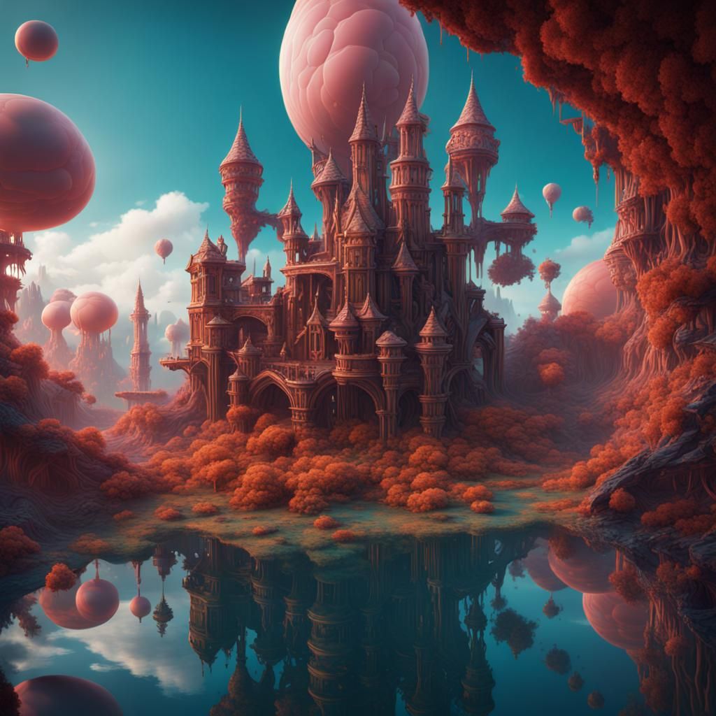 Surreal Dreamscape of Impossible Morphing Shapes