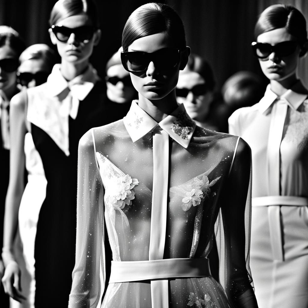 1960s Paris Fashion Show: Givenchy Blouse