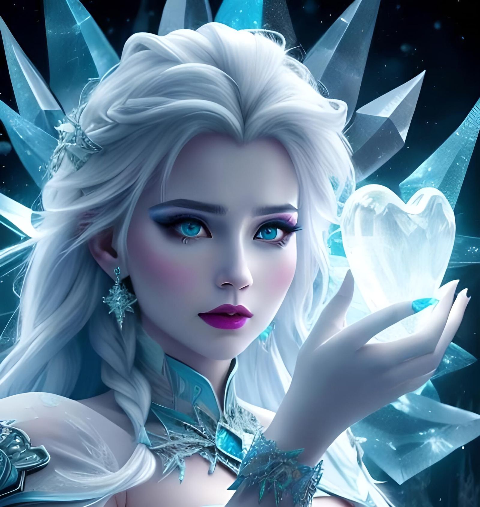 Ice queen with a frozen heart