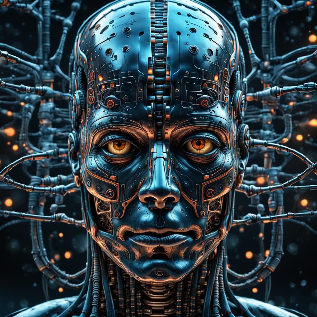 AI Neural Network Abstract Concept Art in Vibrant Colors