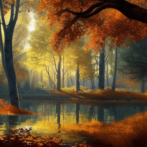 High Gothic Lily Pond in Autumnal Sunlight