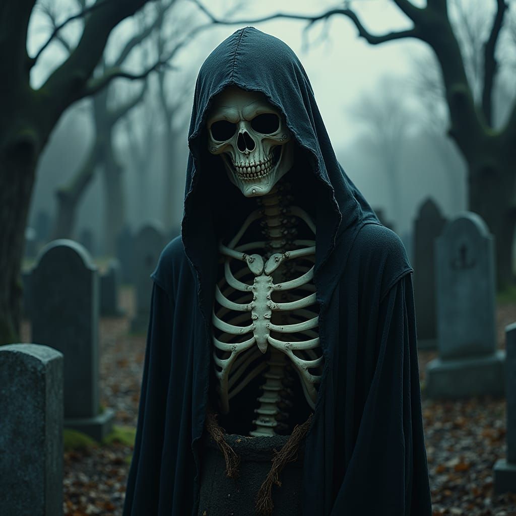 spooky scary skeleton