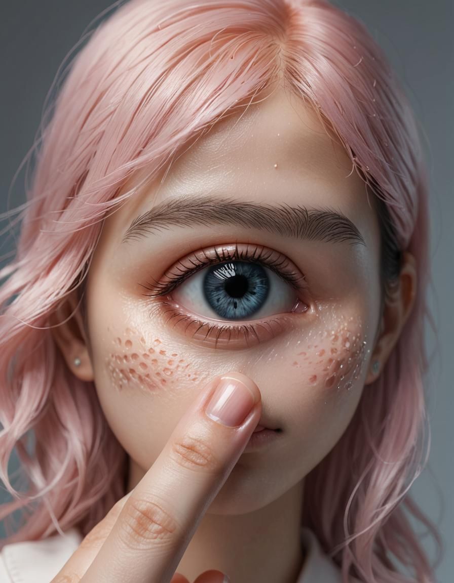 Ethereal Fairy Woman Gazing at Moon in Pastel