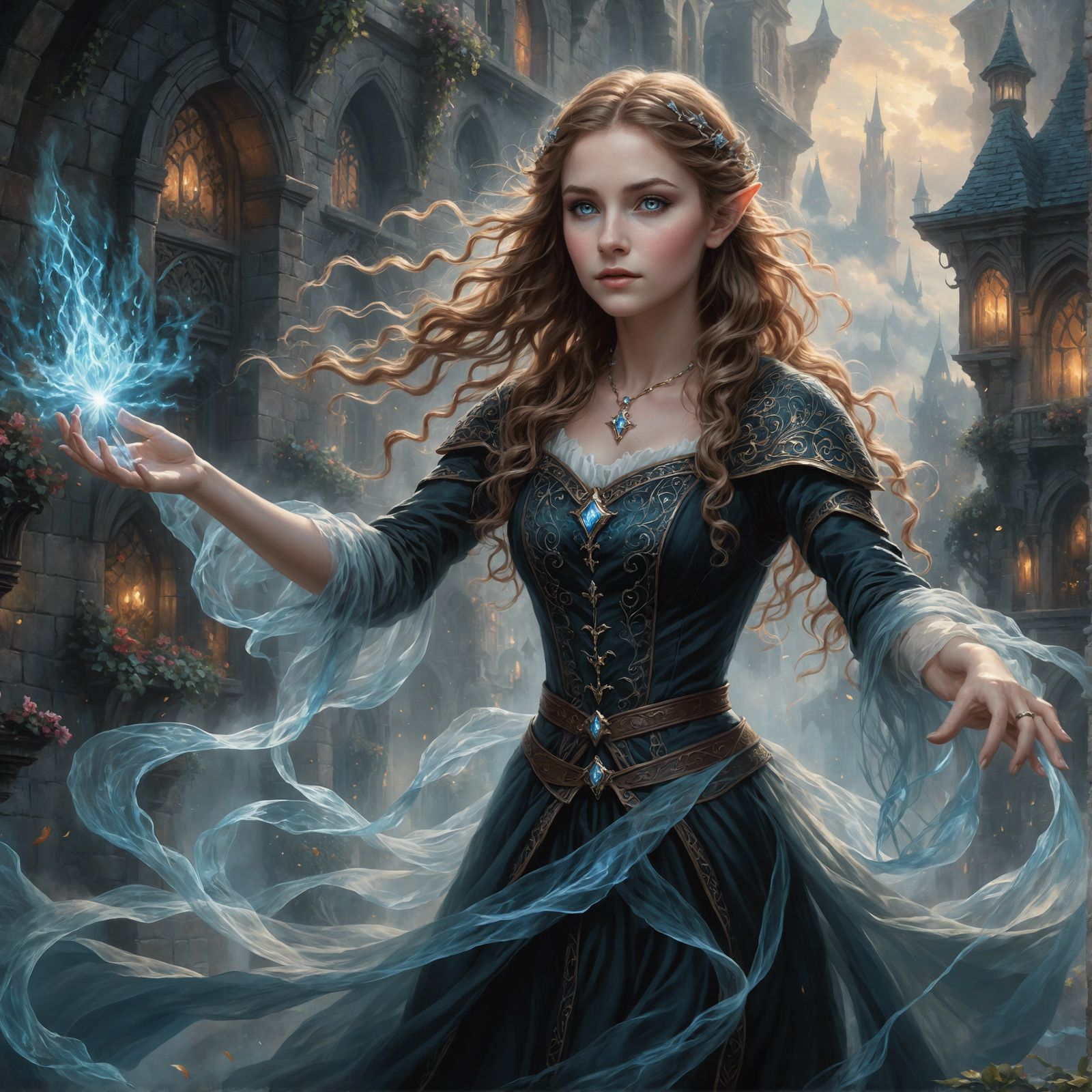 Ethereal Elf Spy with Ghostly Daggers