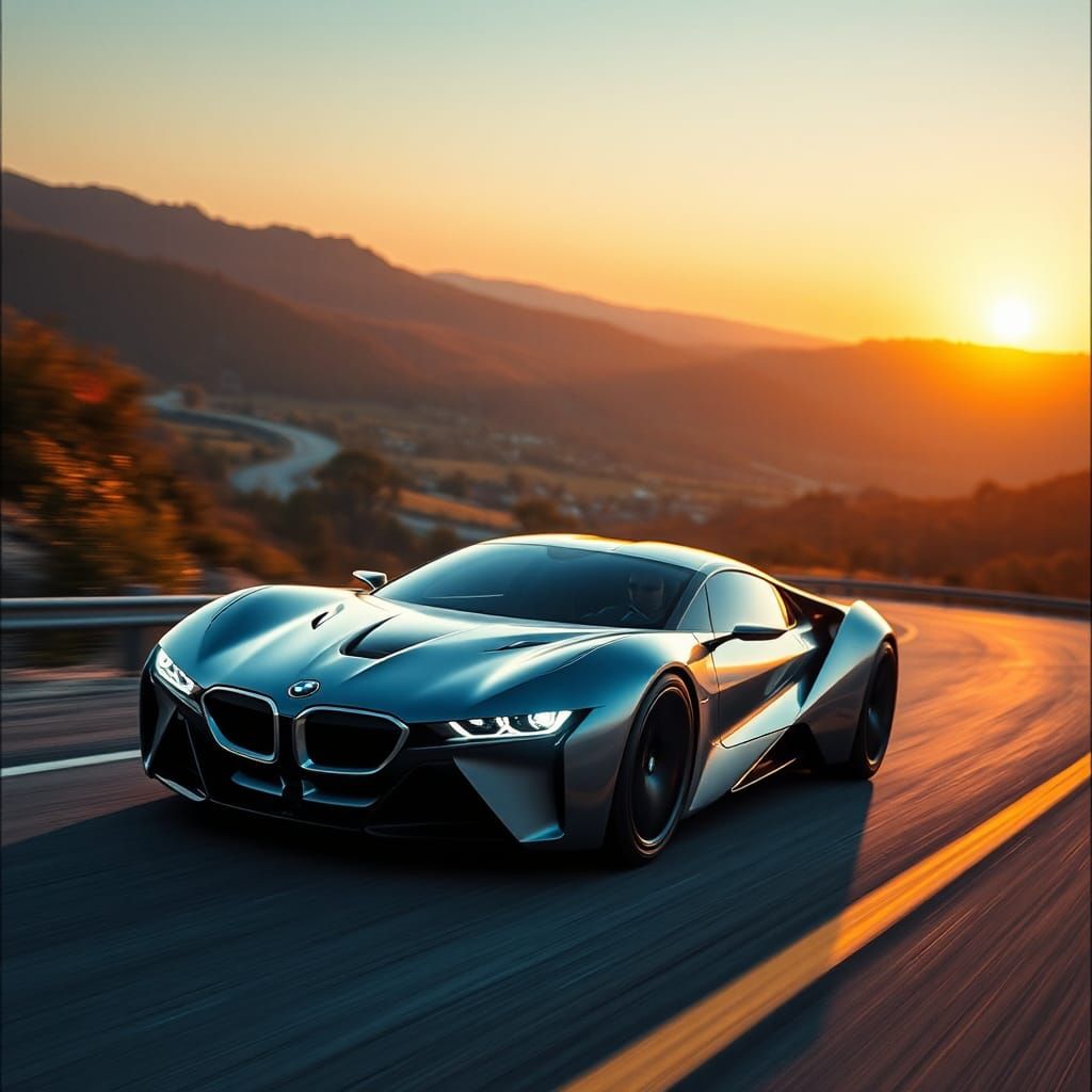 Futuristic BMW Barracuda Concept on French Roads