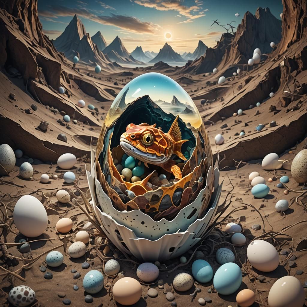 Viper Fish Emerges in Chromatic Surrealism