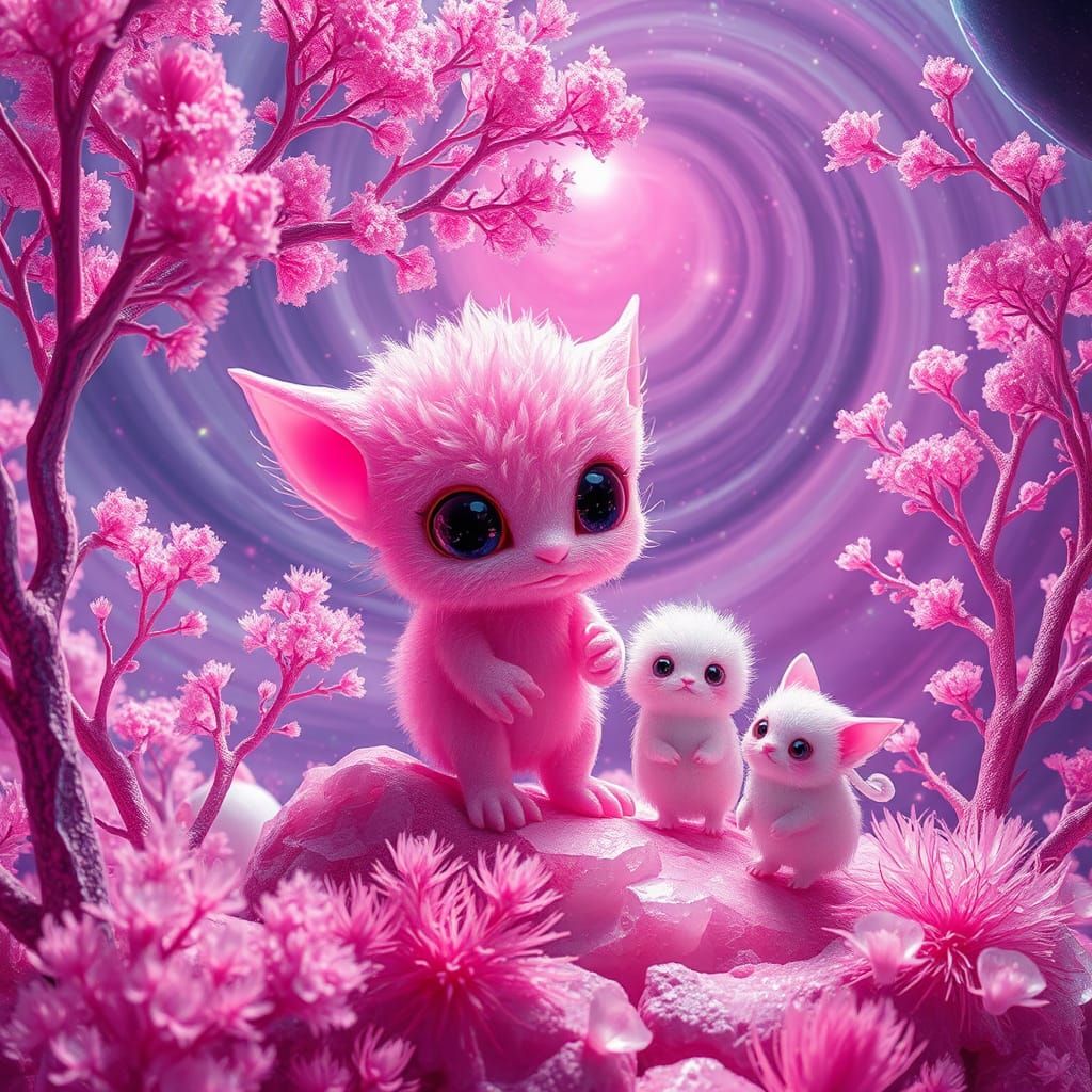 Мистическая розовая планета