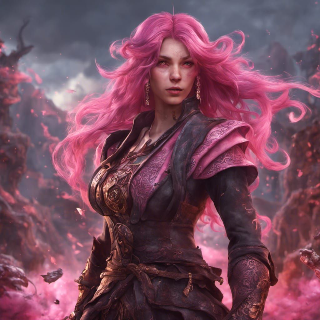 Feywild Male Mage with Pink Hair