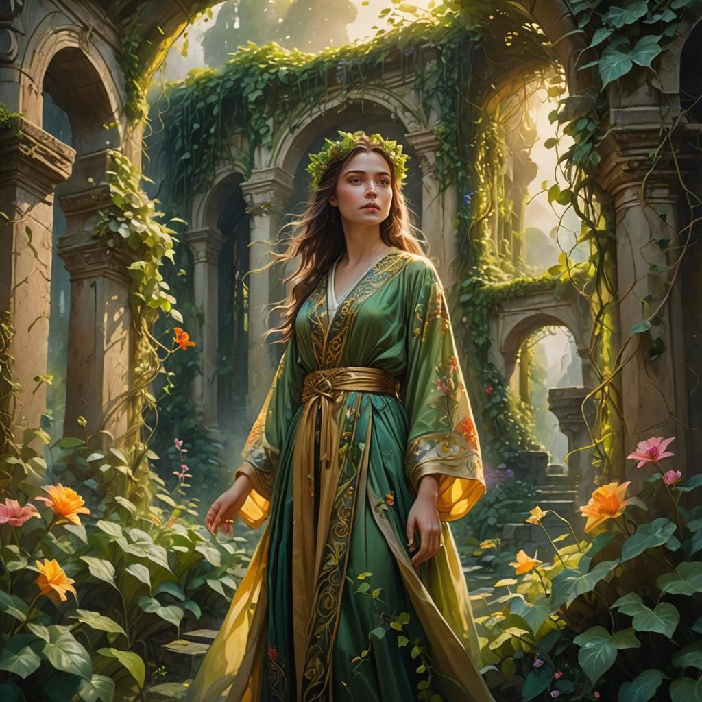 Enchanted Garden Scene in Unreal Engine 5 Style