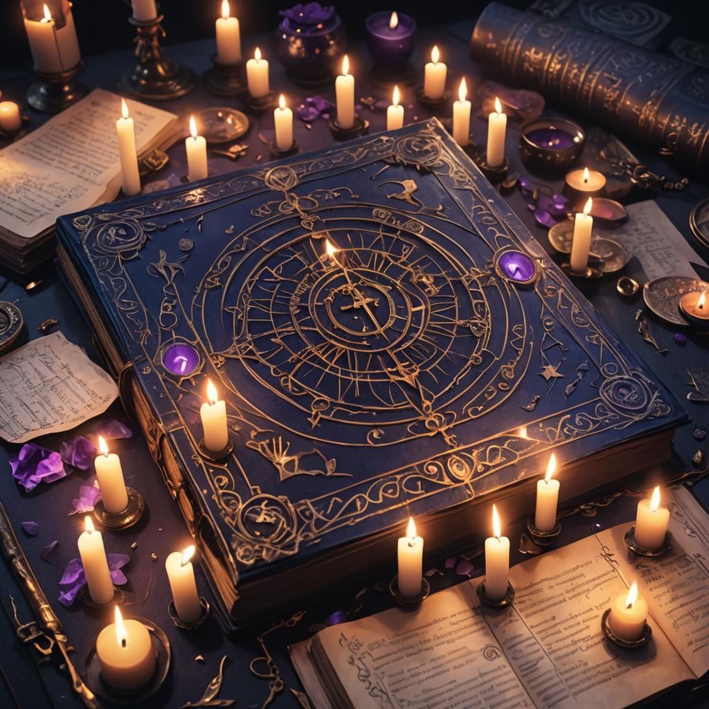 Glowing Grimoire in Dark Fantasy Concept Art