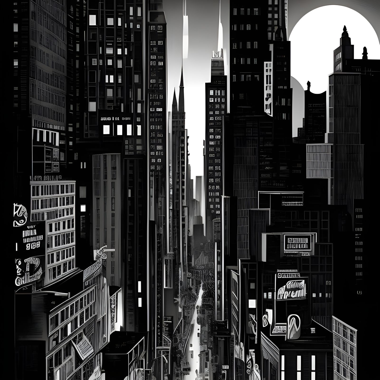 1940s Noir Cityscape
