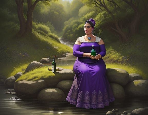 Saurial Rogue Portrait in Frida Kahlo Style