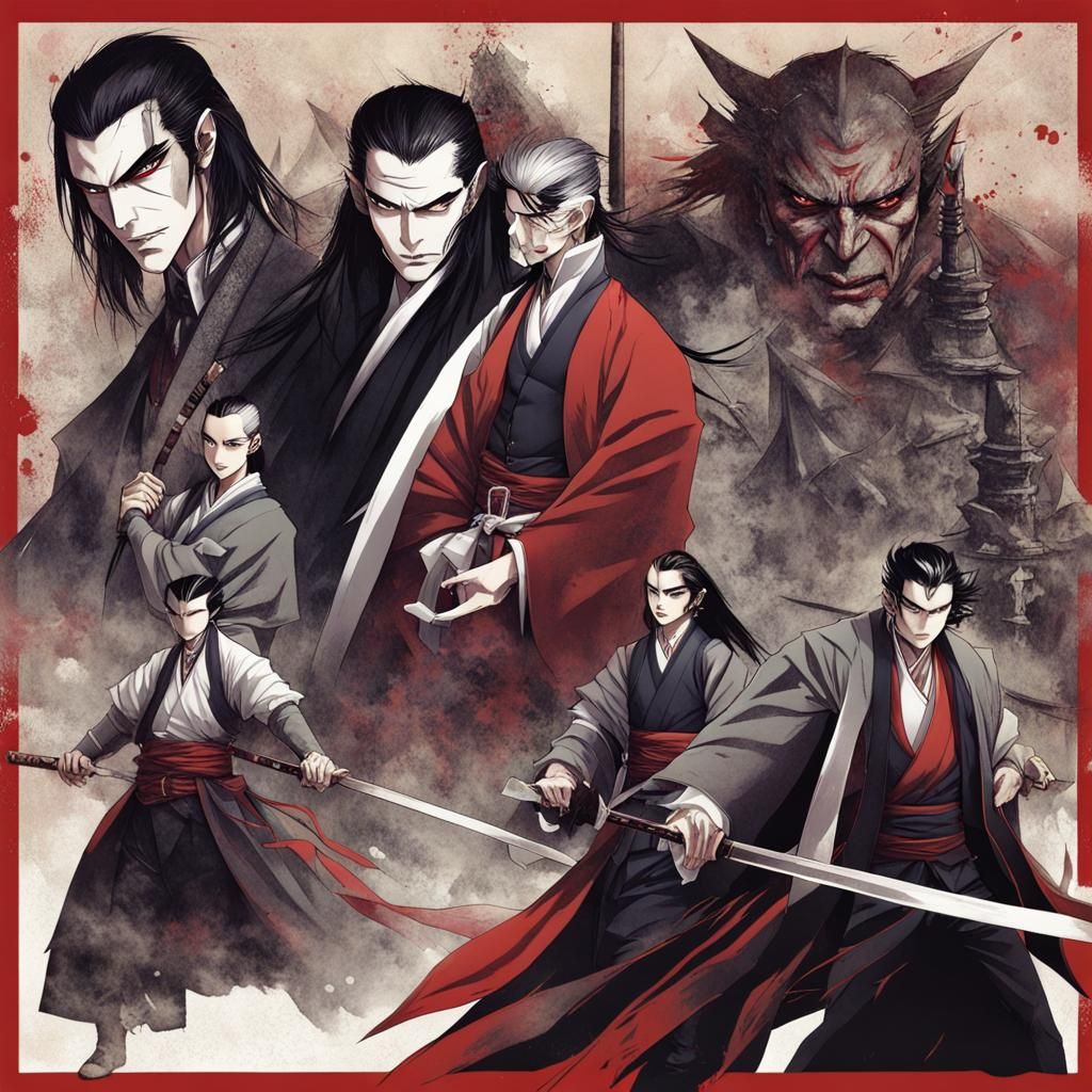 Dracula Samurai: Anime Key Visual Illustration