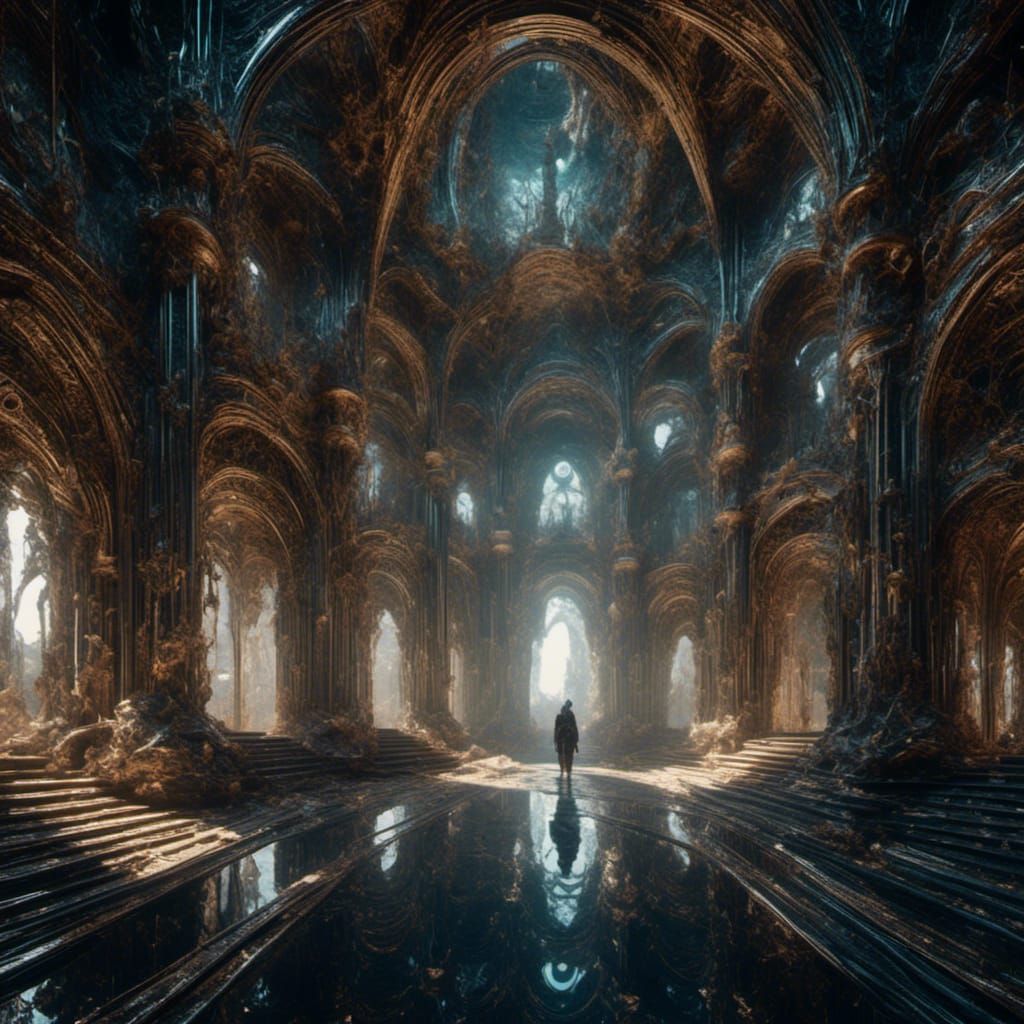 Galactic Castle Walks Through Time in Spacecore Style