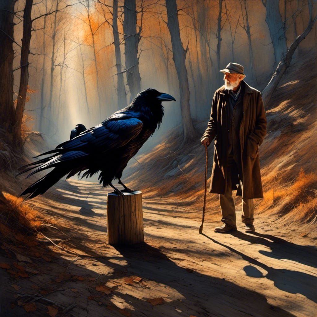 Giant Ravens Confront Man on Vermont Road