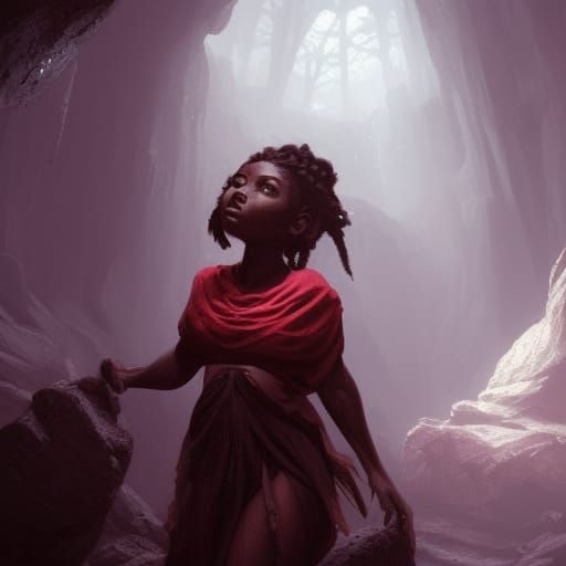 Deep Gnome in Cave: Dark Fantasy Concept Art