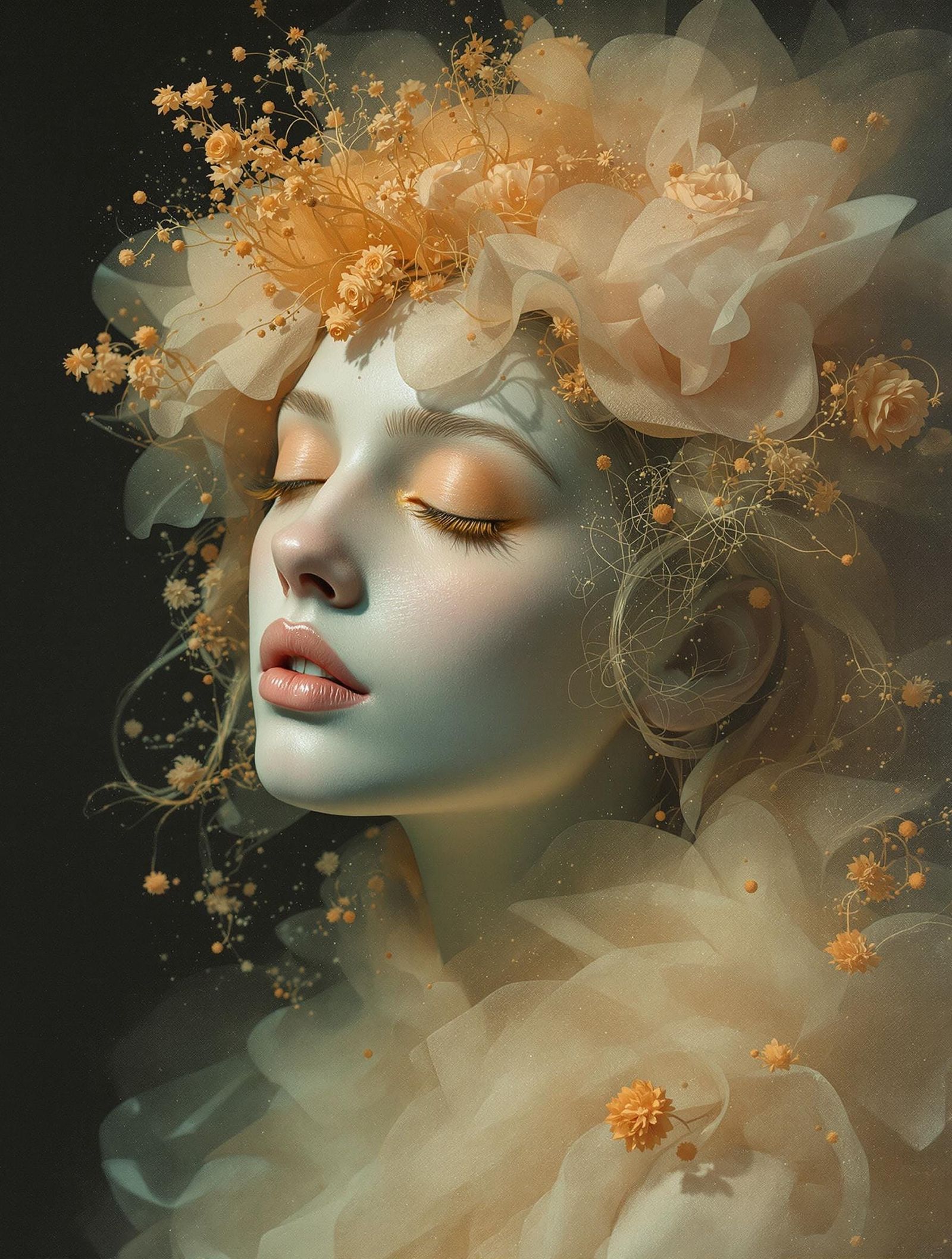 Dreamy Flemish Masterpiece in Soft, Warm Hues