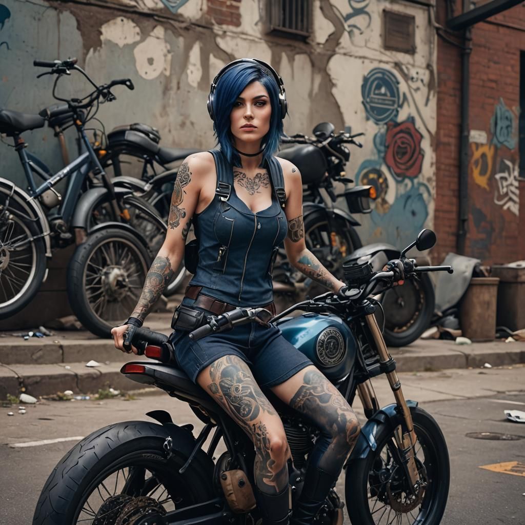 biker girl