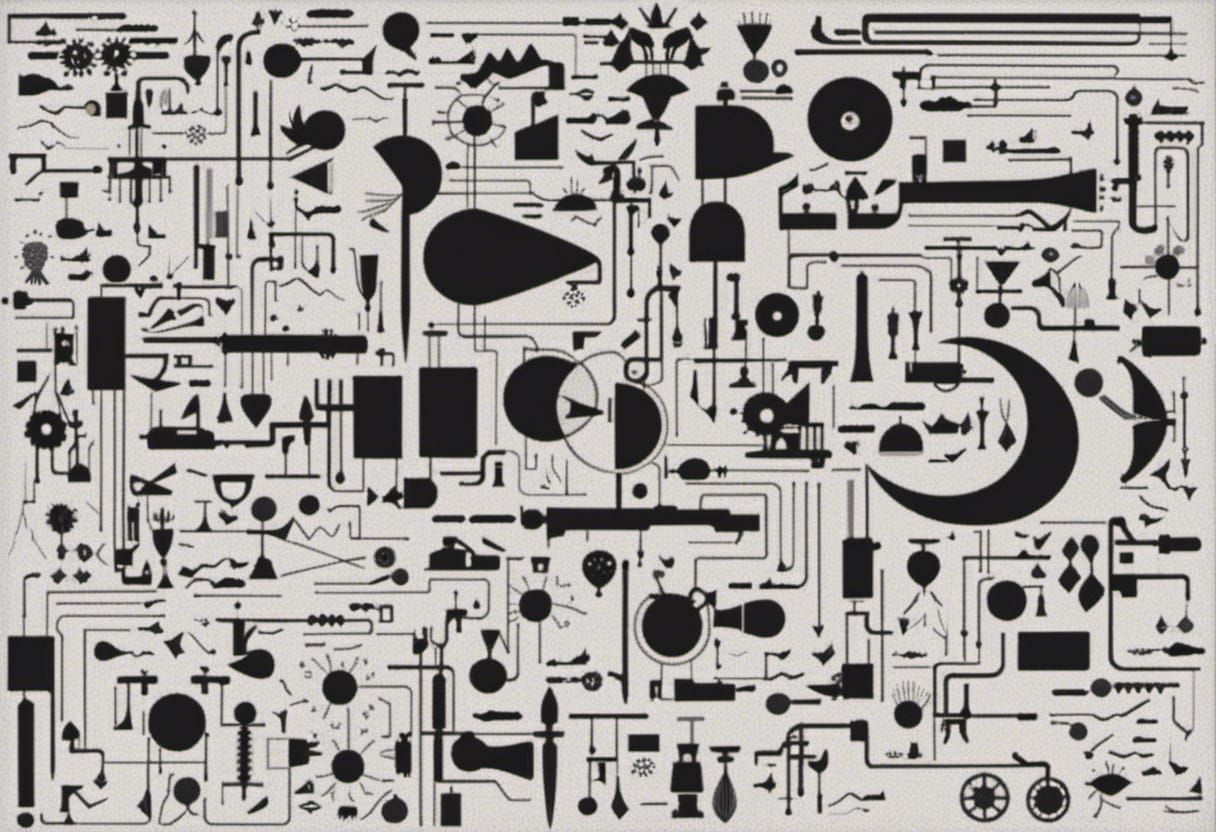 Abstract Graphic Score in Black and White
