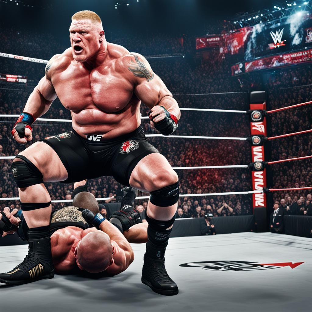 Brock Lesnar WWE Photo Illustration in High Definition