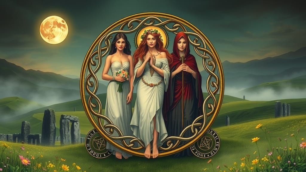 Celtic Goddesses: Maiden, Mother, Crone in Knotwork Design