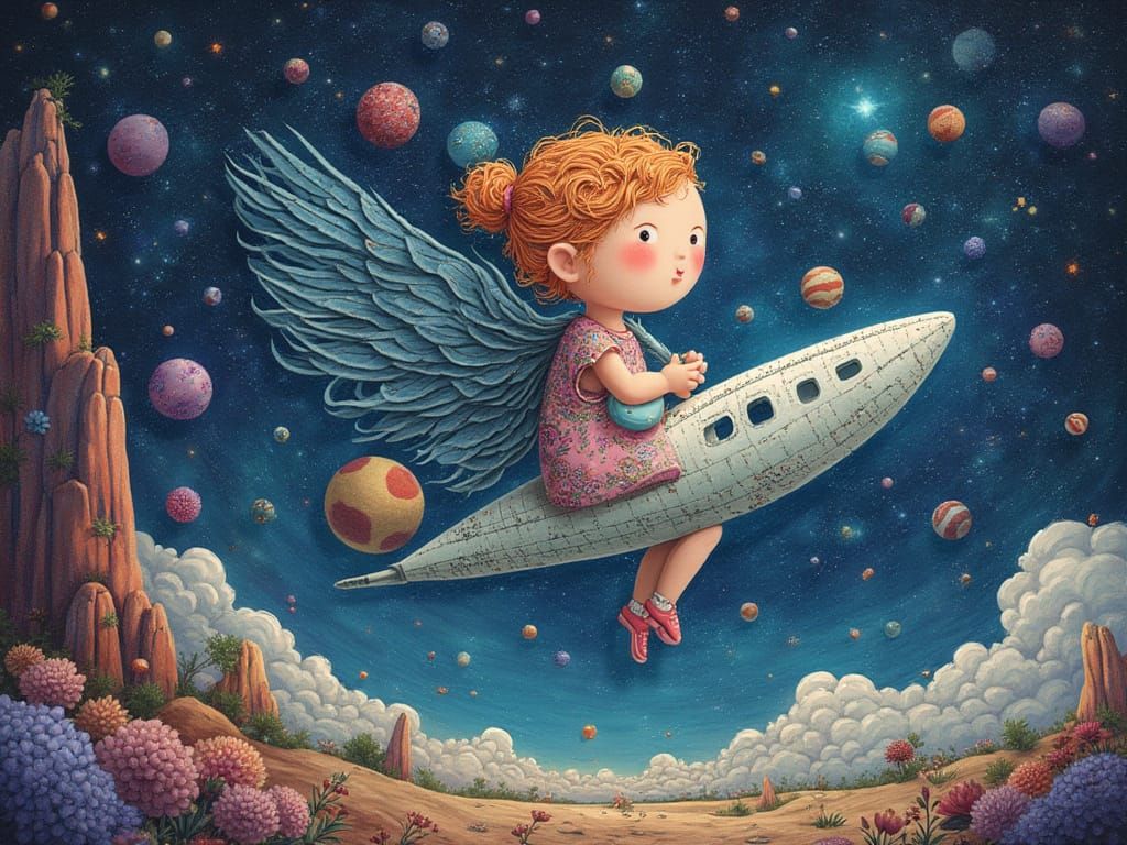 Loonyscape Spacebuns Hyaline Poetic Quilling Melodramatic Lighting Feathers