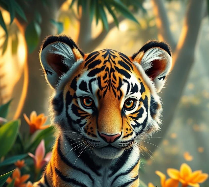 Vibrant Jungle Fantasy Matte Painting