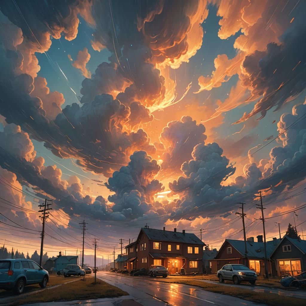 Vibrant Celestial Sky Concept Art in 8K