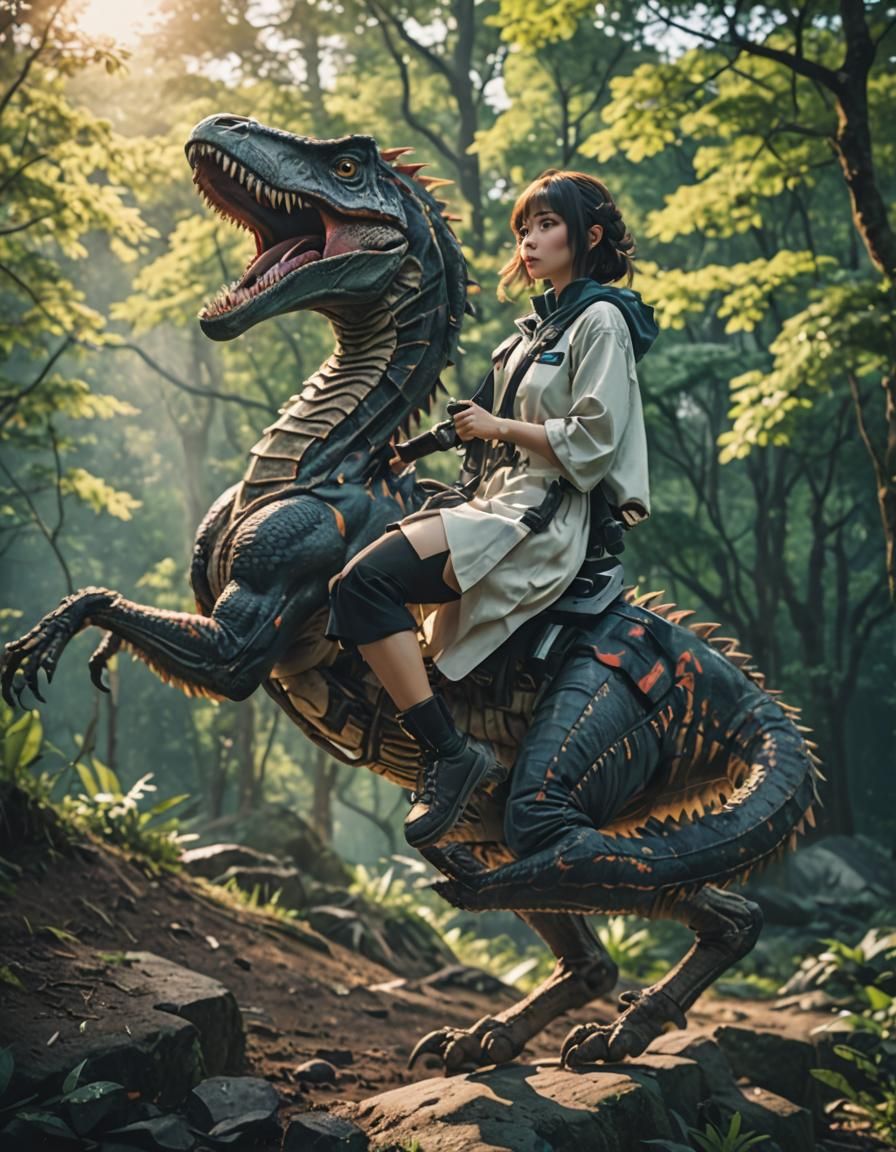 Anime Girl in Cinematic Film Still