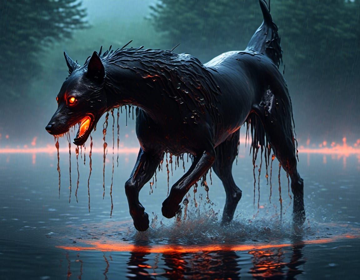 Malevolent Kelpie Emerges from Misty Lake