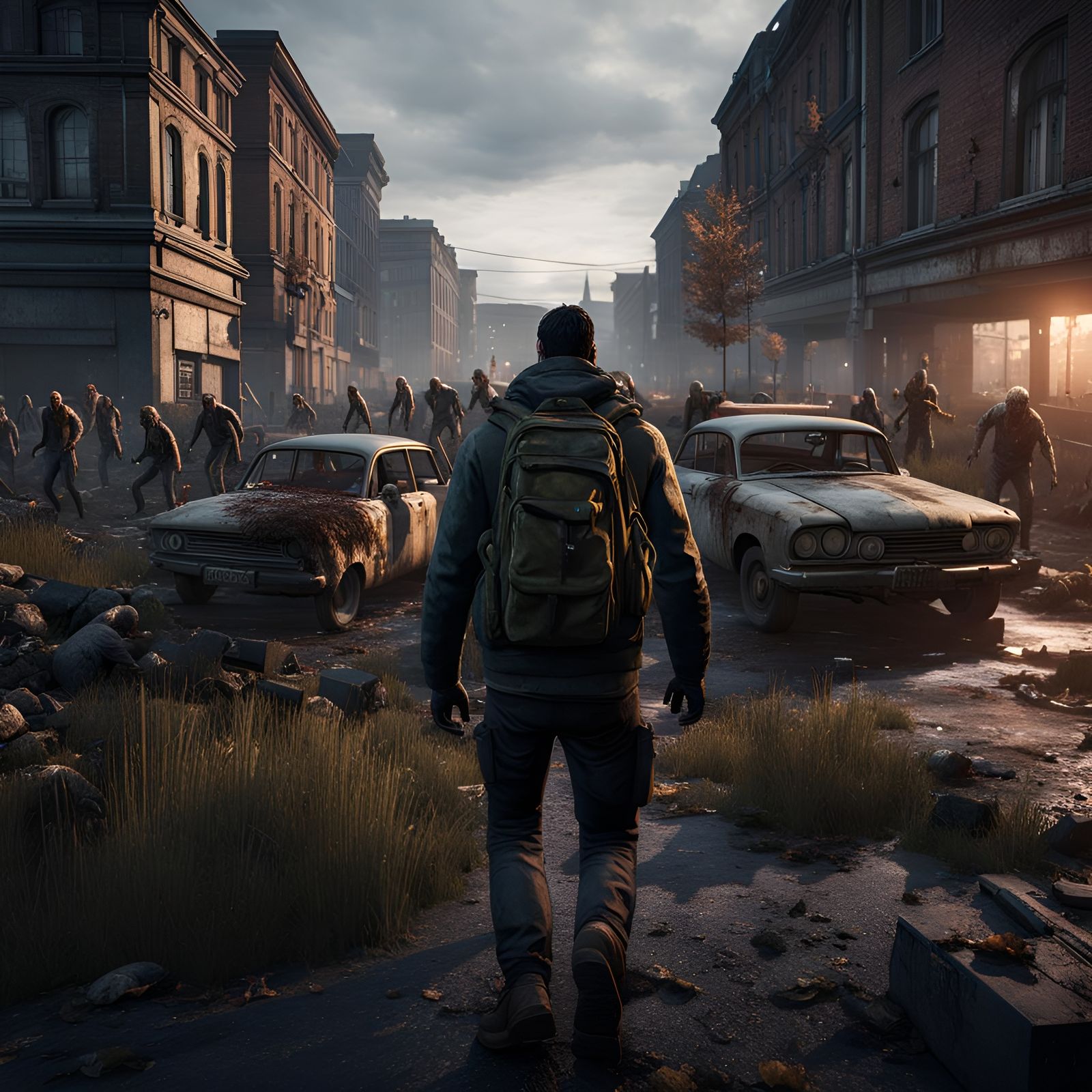 DayZ Survivor in Zombie City: 3D Game Art