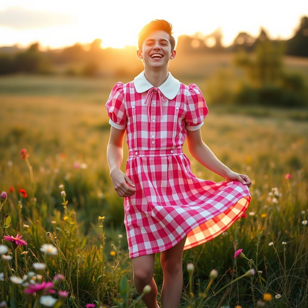 Ethereal Youth in Whimsical Wonderland