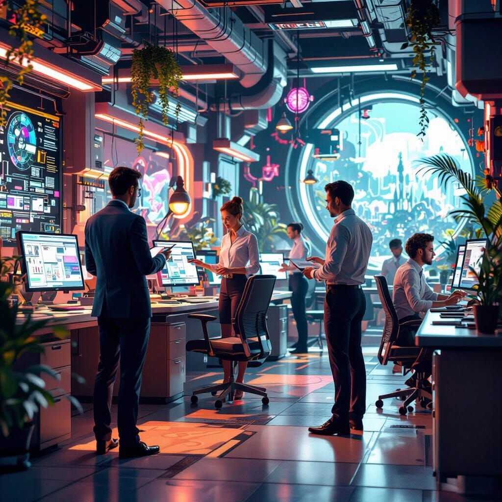 Fantastical Workplace: Tech vs. Human Tools in Matte Paintin...