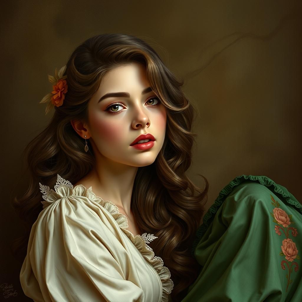 Photorealistic Hyperfeminine Portrait in High Detail