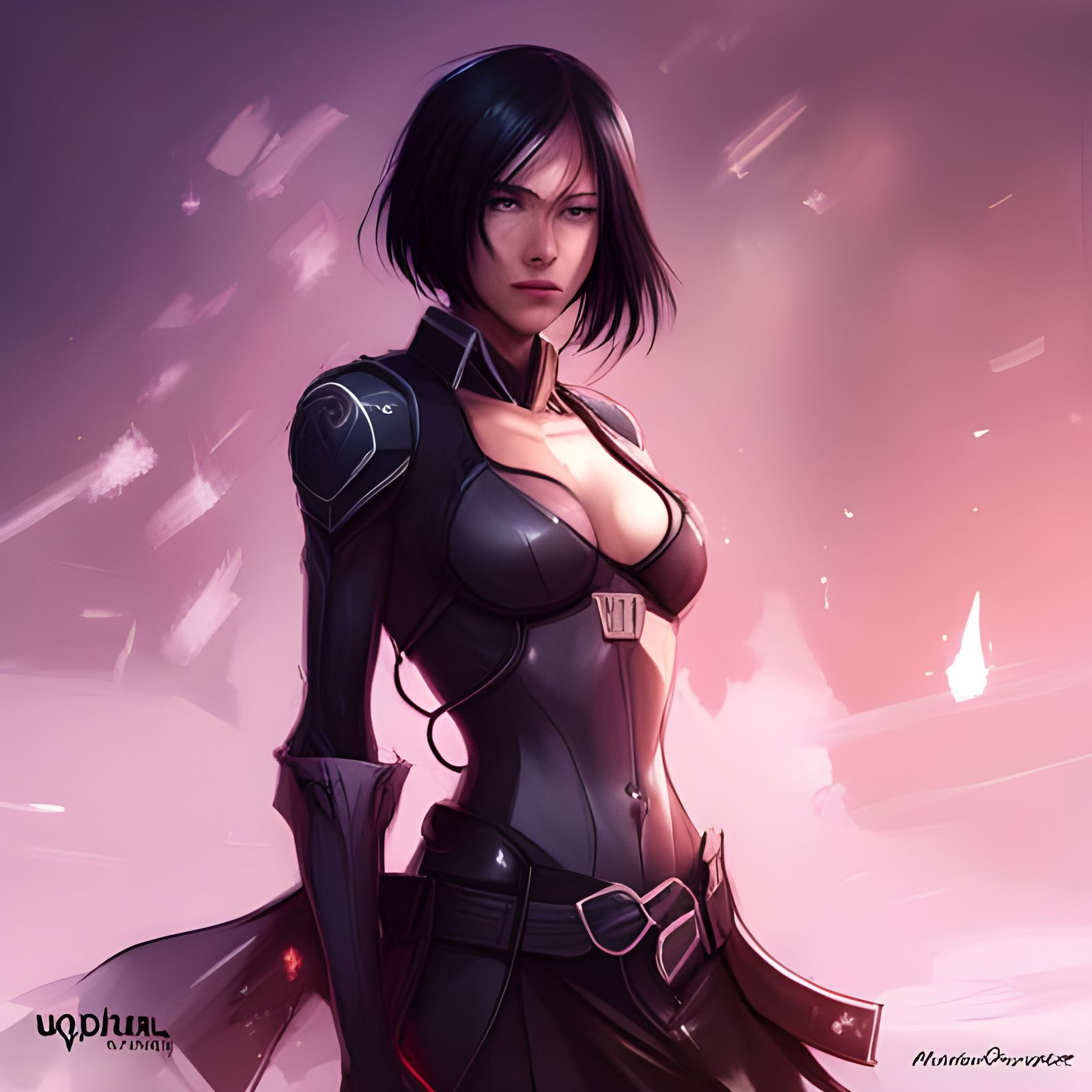 Cyberpunk Character Portrait in Ghibli Style