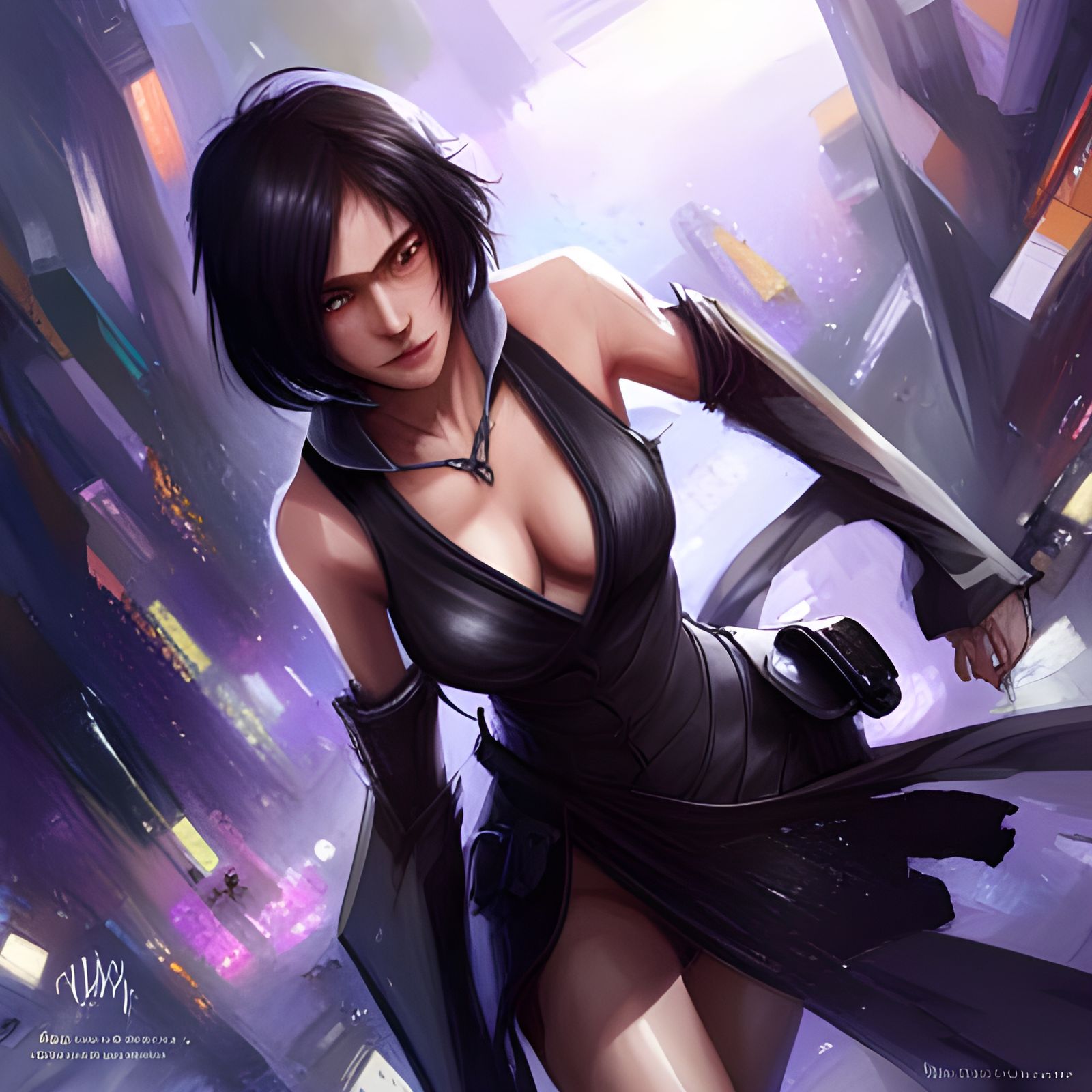 Cyberpunk Portrait with Dynamic Lighting and Intricate Detai...