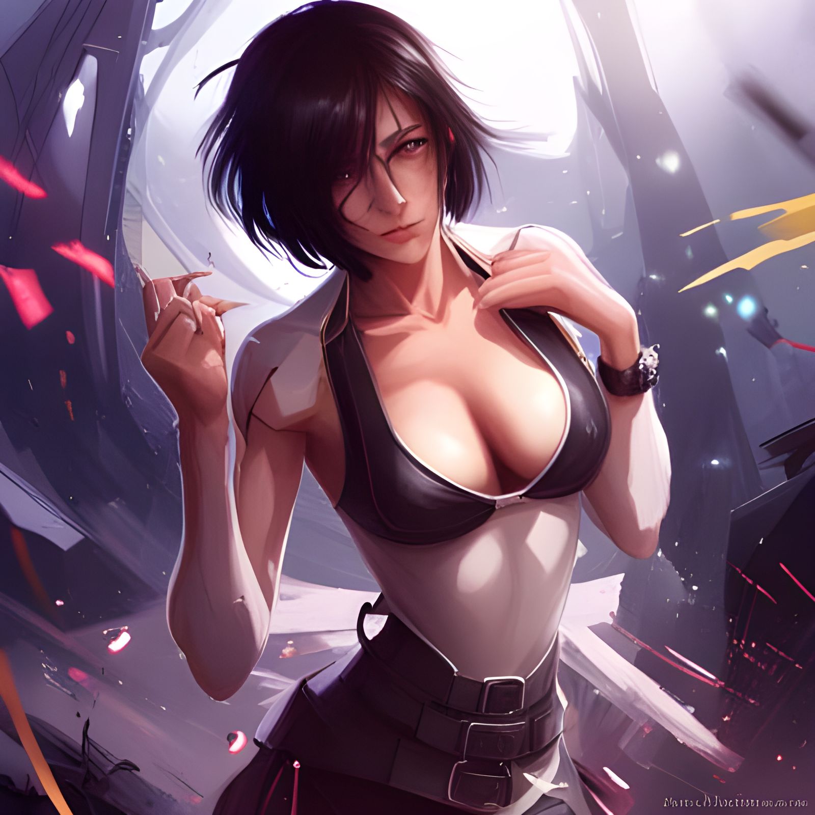 Cyberpunk Rukia Concept Art in 8K Resolution