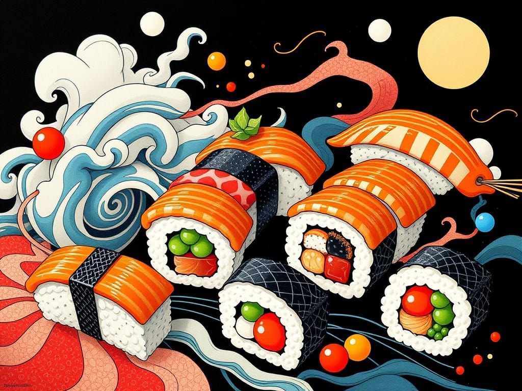Modern Sushi Art Inspired by Japanese Aesthetics
