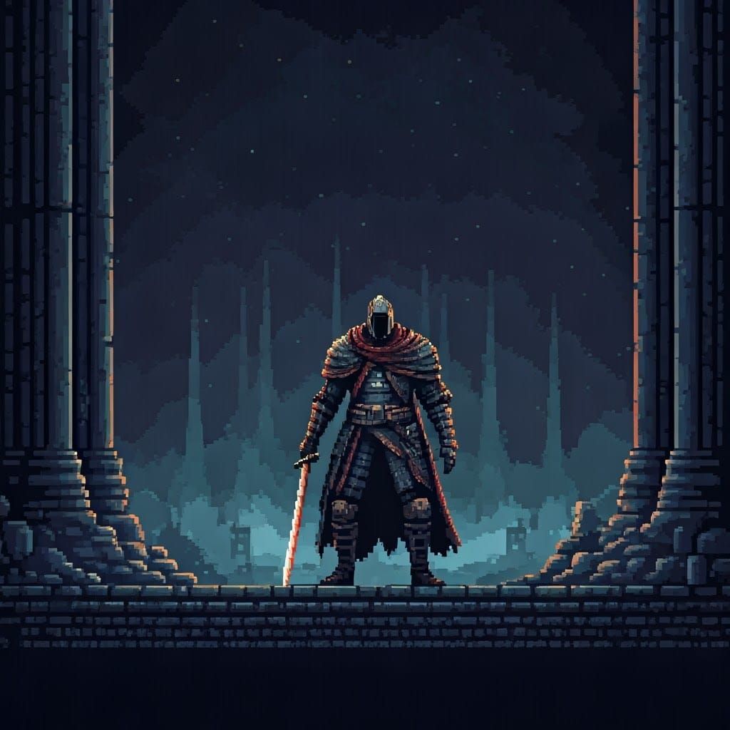 Dark Souls in 16-bit Pixel Art Style