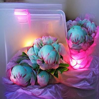Glowing Pastel Peonies in Bloom
