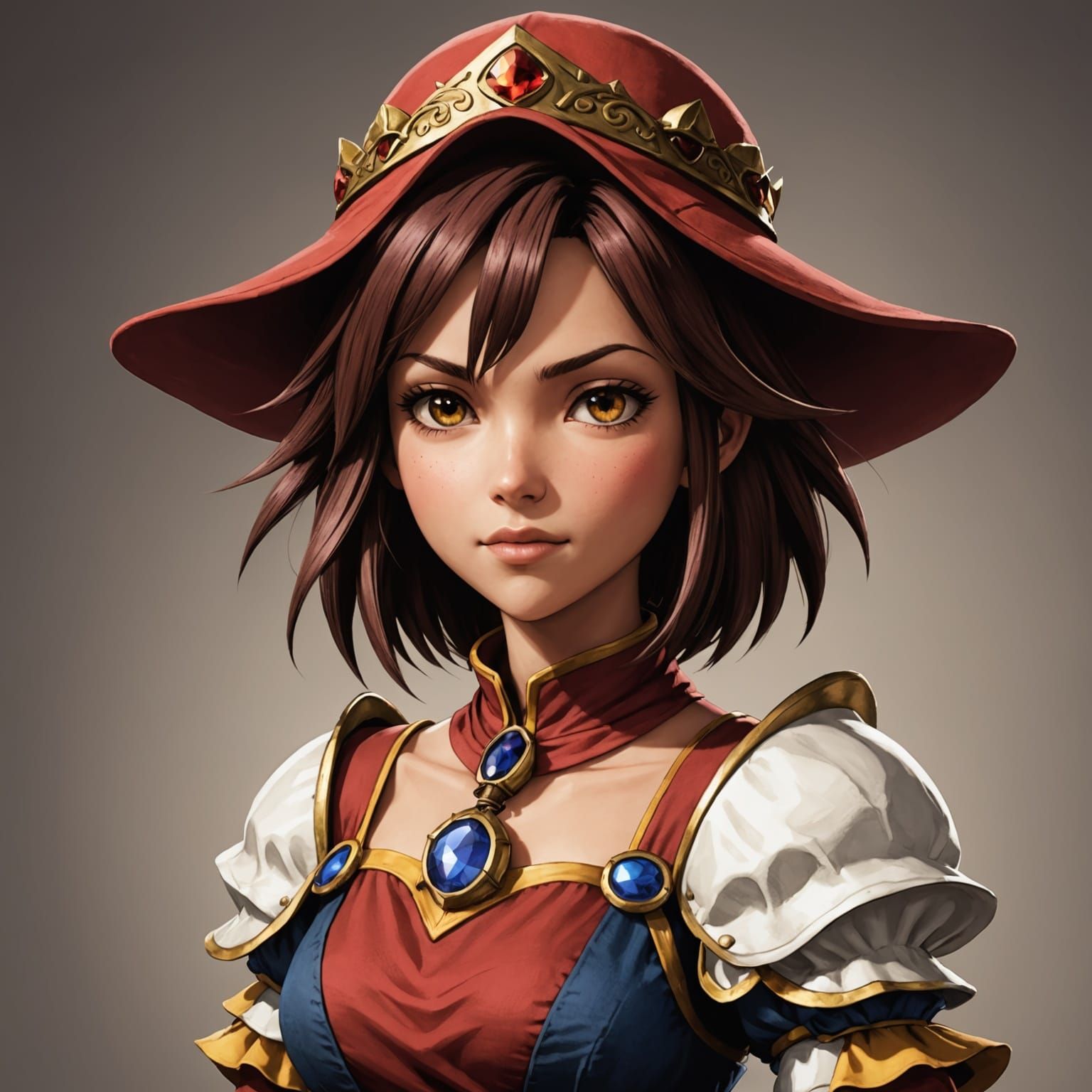 Fantasy Princess in Regal Attire