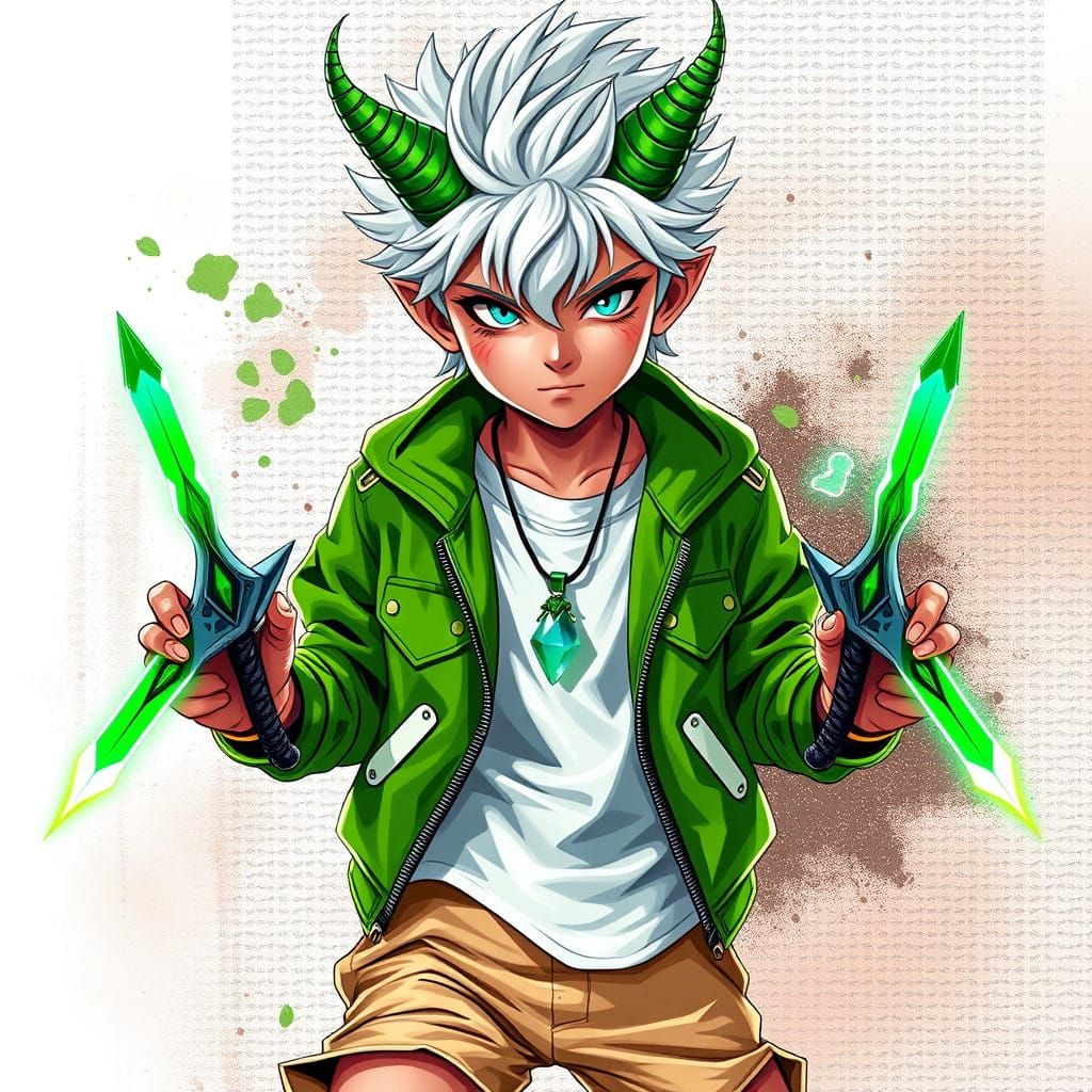 Fearless Teenage Outlaw in Vibrant Graffiti Style