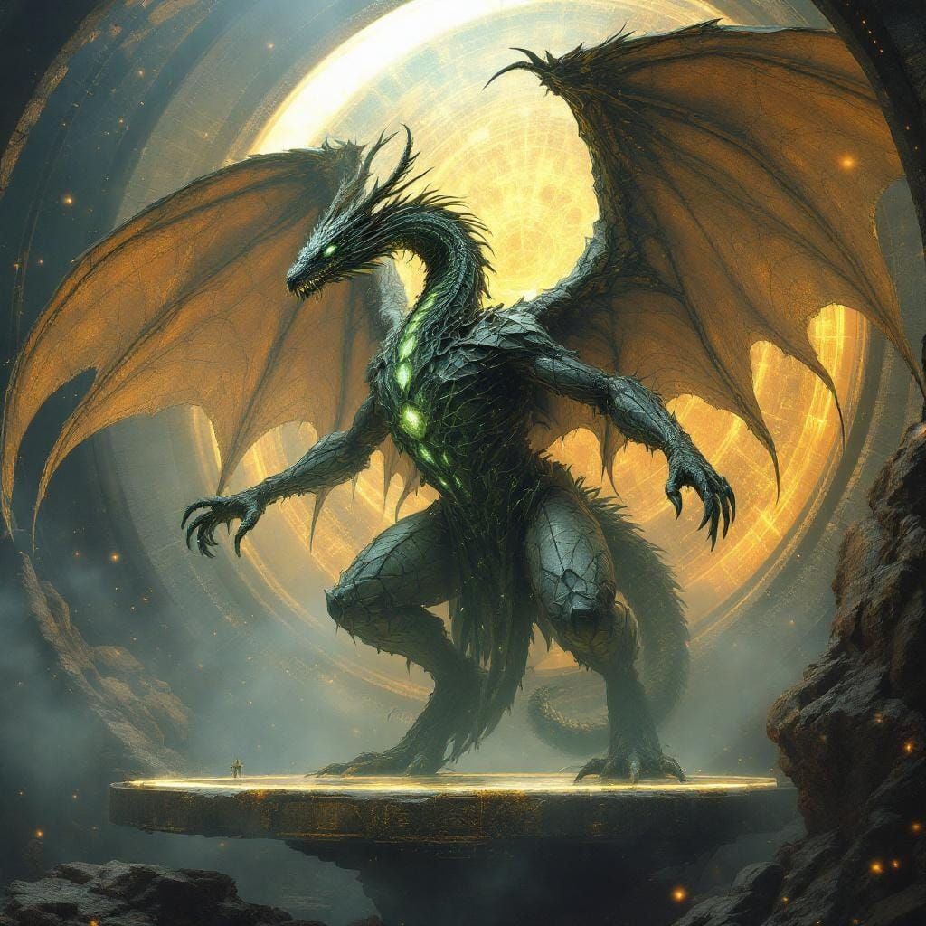 Cosmic Technogoth Wyrm in Fractal Crypt