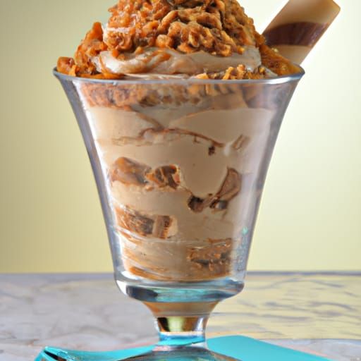 Cappuccino Crunch Ice Cream in Sundae Glass