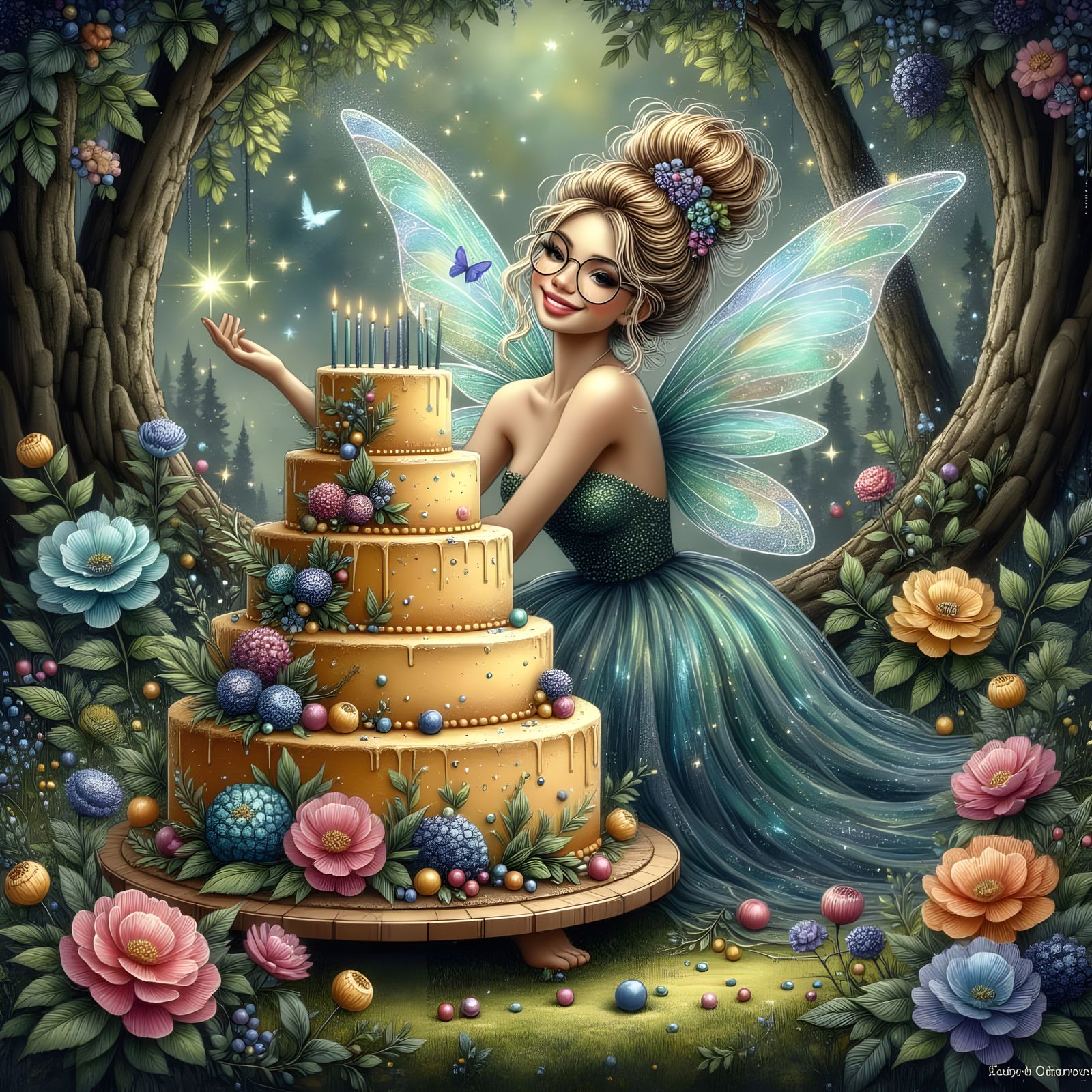 Magical Fairy Birthday Celebration with Friends and Cake