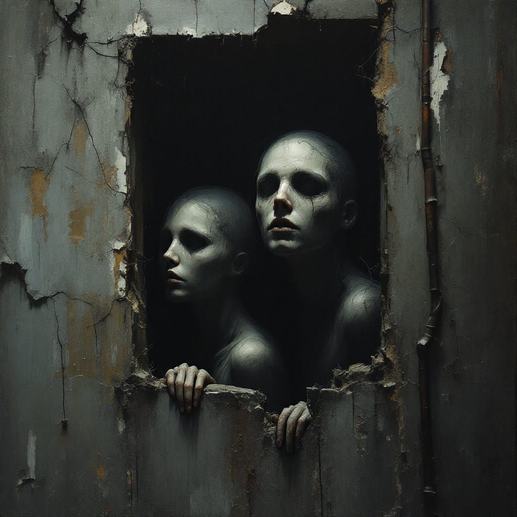 "Let me see," she hoarsely whispered.  "But you have no eyes...