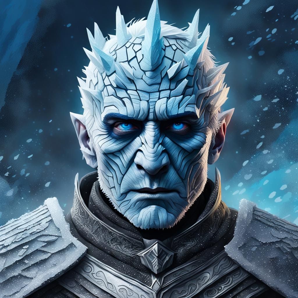 Night King Portrait in Hyperrealistic Concept Art